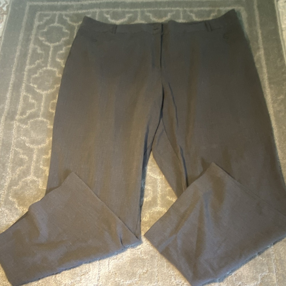 Courtenay 24W Plus Size Gray Dress Pants Officecore Business Casual Slacks